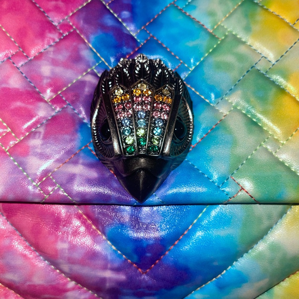 🎀 KURT GEIGER XXL Kensington Rainbow Tye Dye Shoulder Bag - Picture 10 of 10